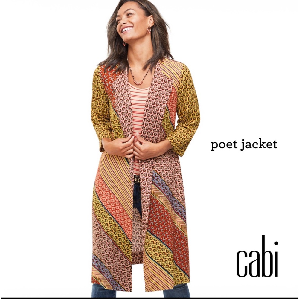 cabi Poet Jacket medium style 5664 boho cute!